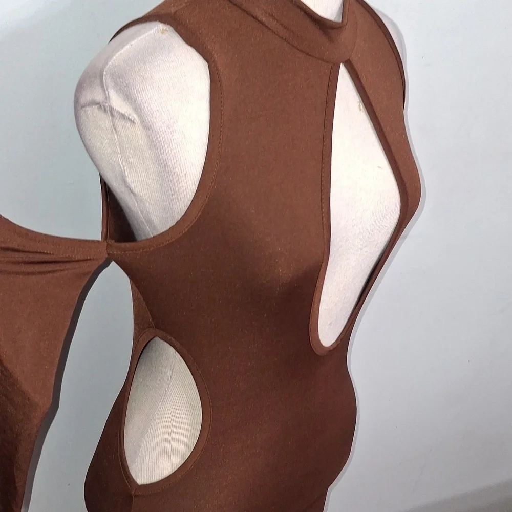 PrettyLittleThing/ Chocolate Brown Dress Mini Dress - W Sz 0